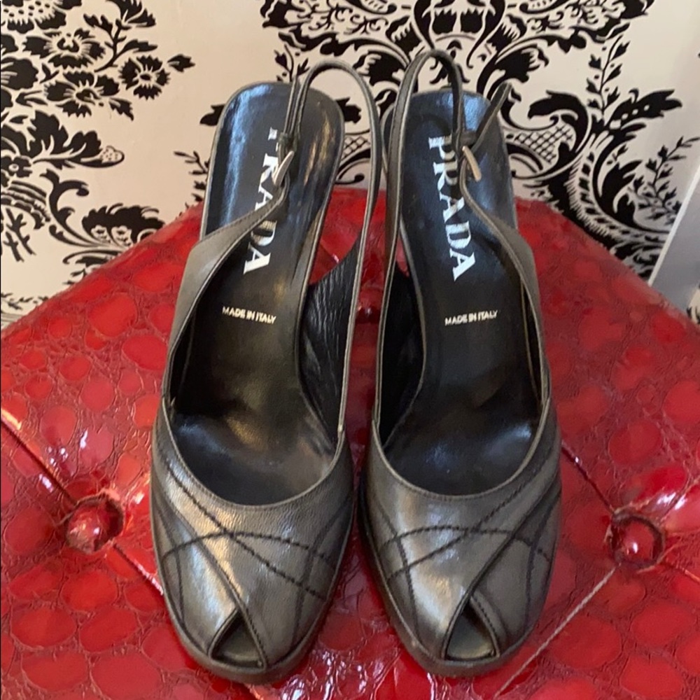 Gray Prada shoes